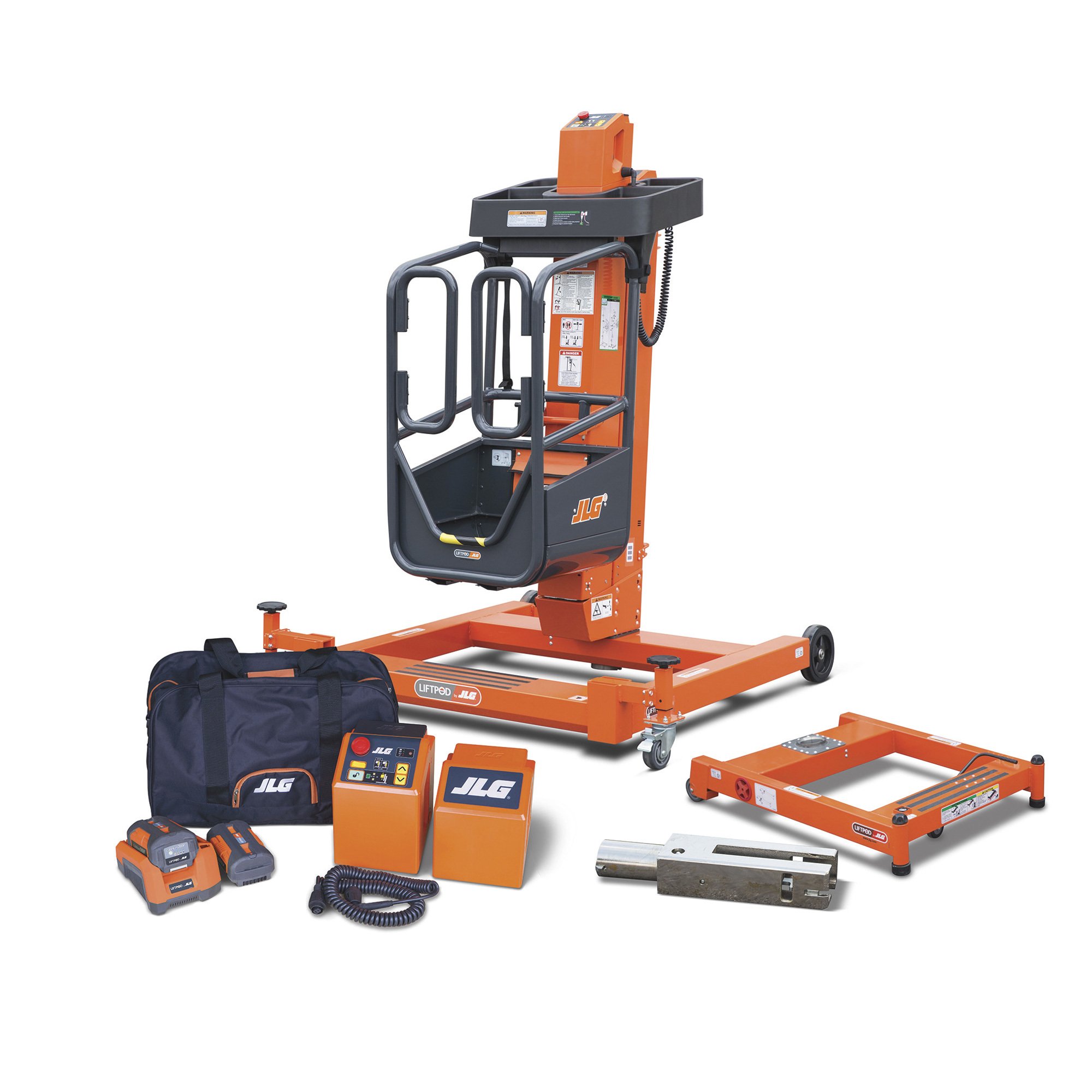 JLG LiftPod Combo Pack — With 2 Batteries, 90-Minute Charger, Bag and Counterweight, Model# FTCOMBOPACK